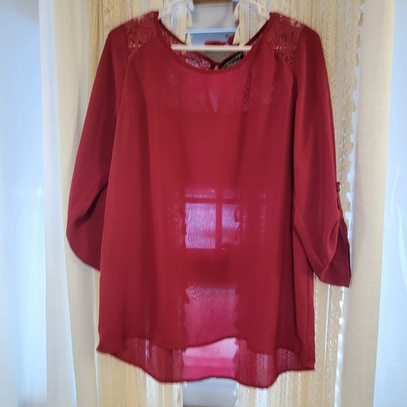 💵3/$20 PAPERMOON DESIGN Blouse Size Large - Picture 3 of 9